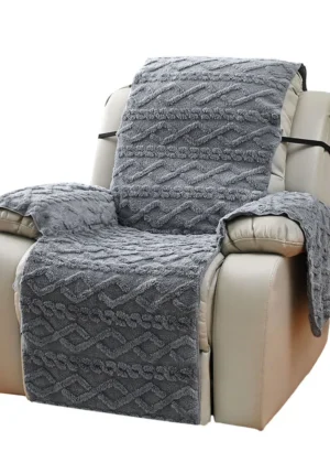 Sofa Cover Chair Cover Thick Double-sided 1 Seater Furniture Protector Covers Jacquard Plus Velvet Massage Chair